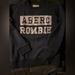 Abercrombie & Fitch Kids Sequined Logo Blue Sweatshirt